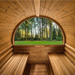 Traditional Hemlock 4 Person Barrel Sauna